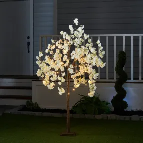 White Cherry Blossom Tree With Warm White LEDs