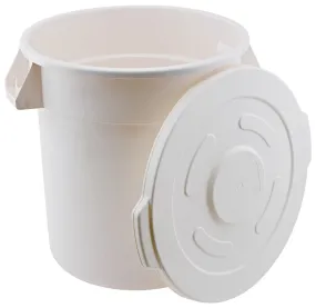 Winco FCW-32 White 32 Gallon Container with Polypropylene Lid for Food Storage and Waste Disposal | Denson CFE