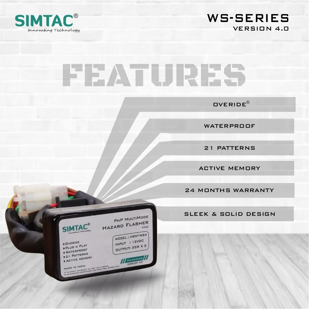 Yamaha R15 v4 | Compatible | Simtac | PNP Hazard Flasher / Adapter / Module | YMHV4-WS4